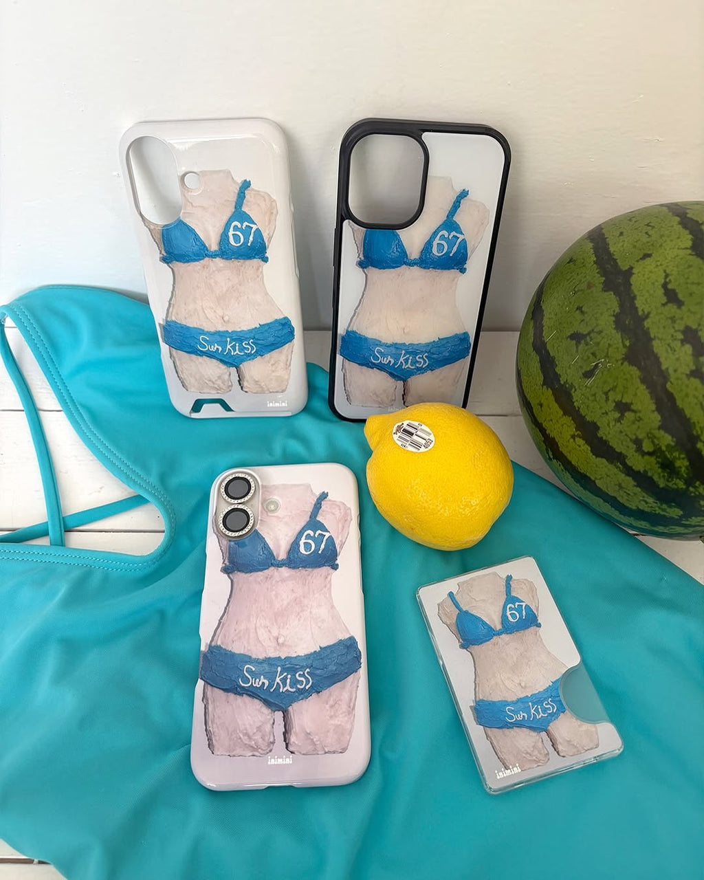 67 blue bikini phone case (有magsafe!!)
