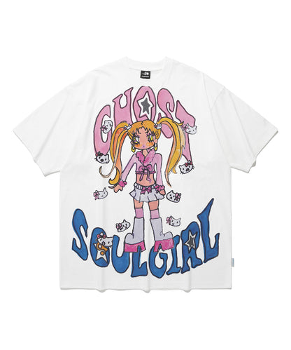 [niceghostclub X SOULPUSSSYCAT] GHOSTSOULGIRL GYARU BIG BIG TEE
[WHITE]