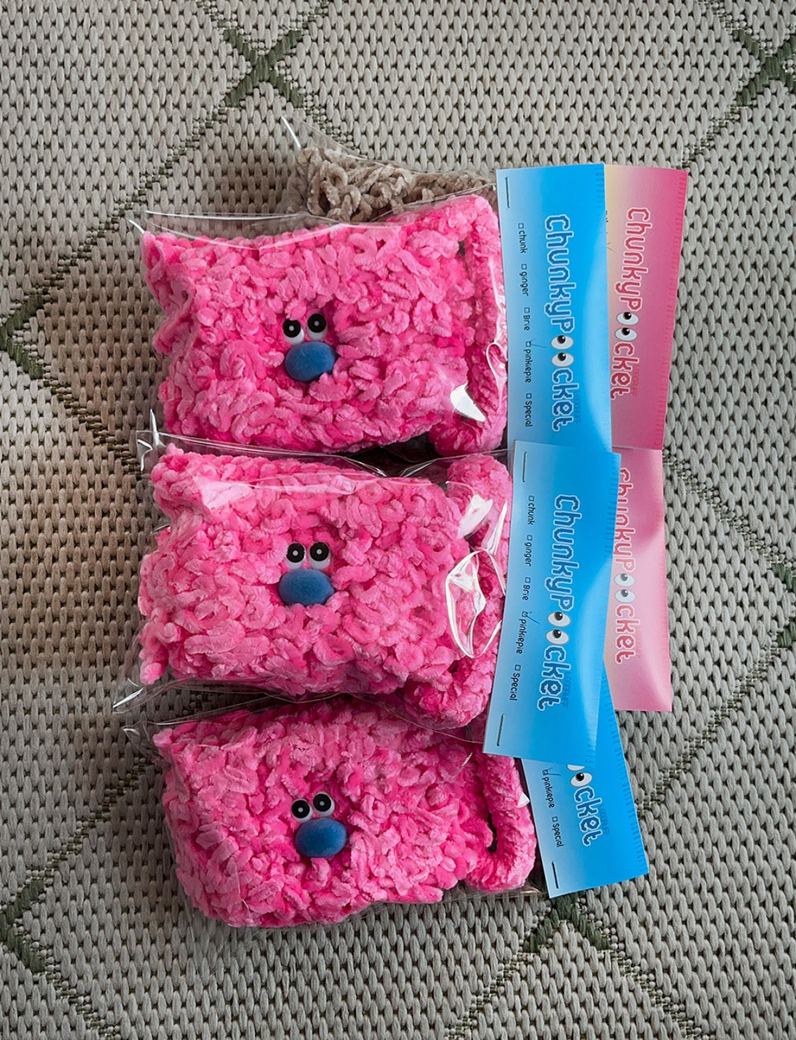 [HANDMADE] LOOPRUFF ChunkyPocket Pouch / Pinkiepie