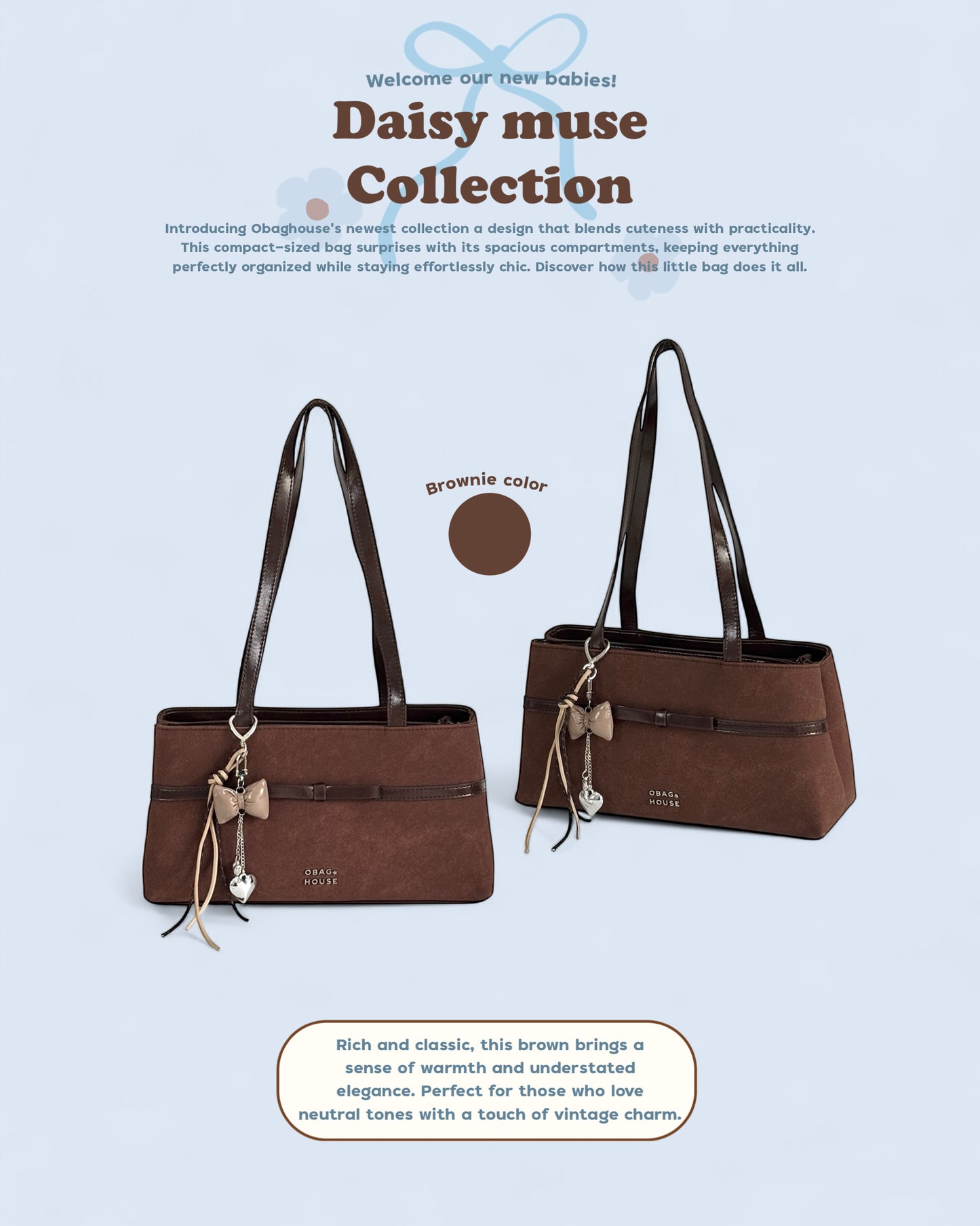 𝑯𝒐𝒍𝒊𝒅𝒂𝒚 𝑺𝑨𝑳𝑬 [香港現貨✨] [獨家代理🎀] Daisy Muse Ballerina Shoulder Bag - 6colors