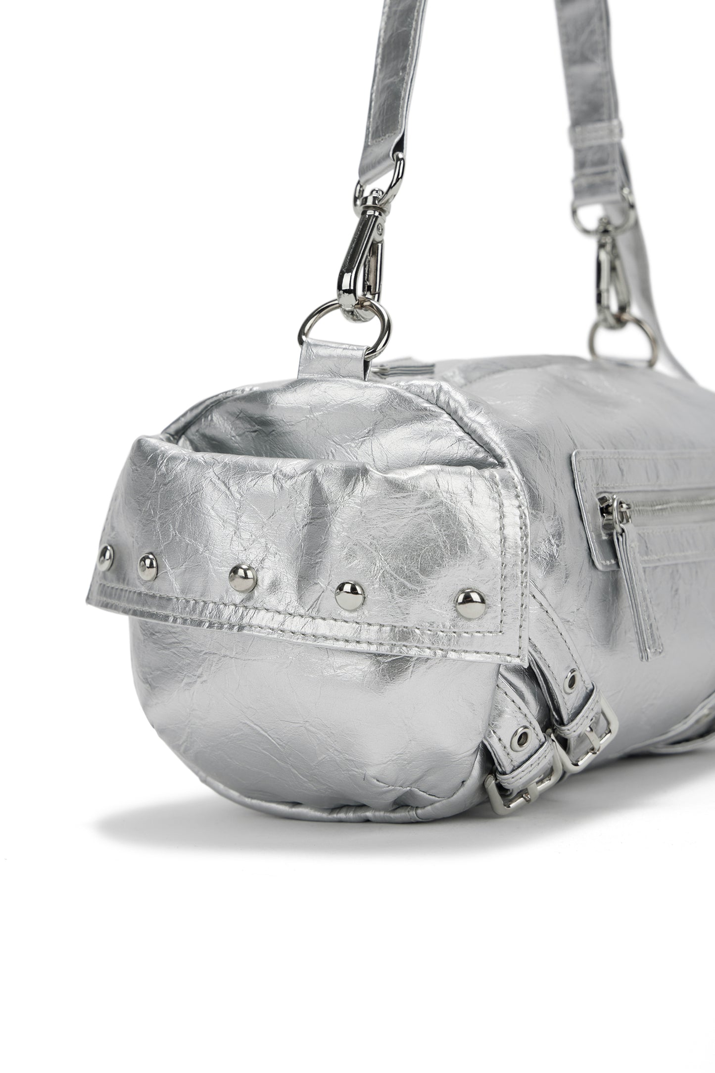 DEINET STUD POCKET BAG IN SILVER