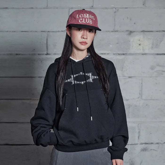 LSC Logo Check Appliqué Hoodie Black