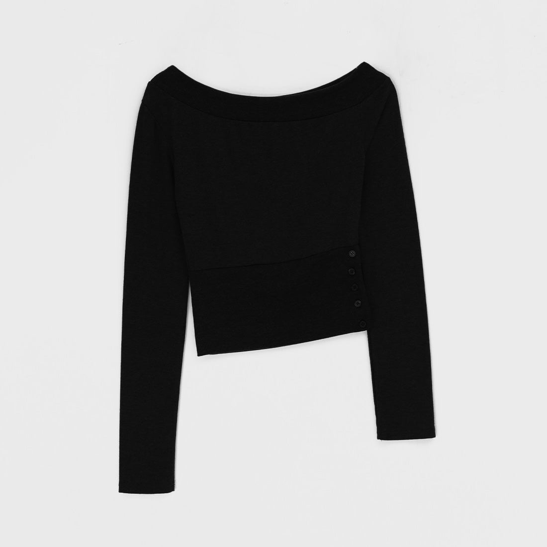 韓國製造 Slit Button Off-Shoulder Top / 4colors