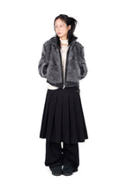 WOOL BUCKLE PLEATS SKIRT PANTS