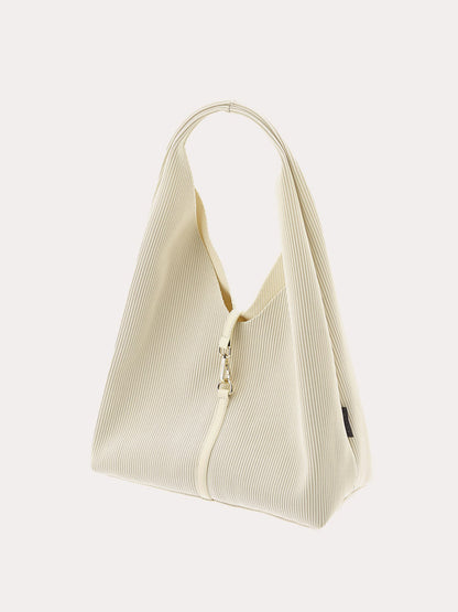 TALLI Bailey Knit Hobo Bag - ivory/black