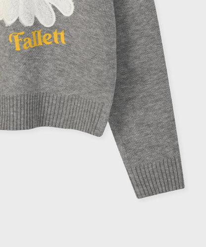 [Fallet x Lee] Sun Flower Knit / grey