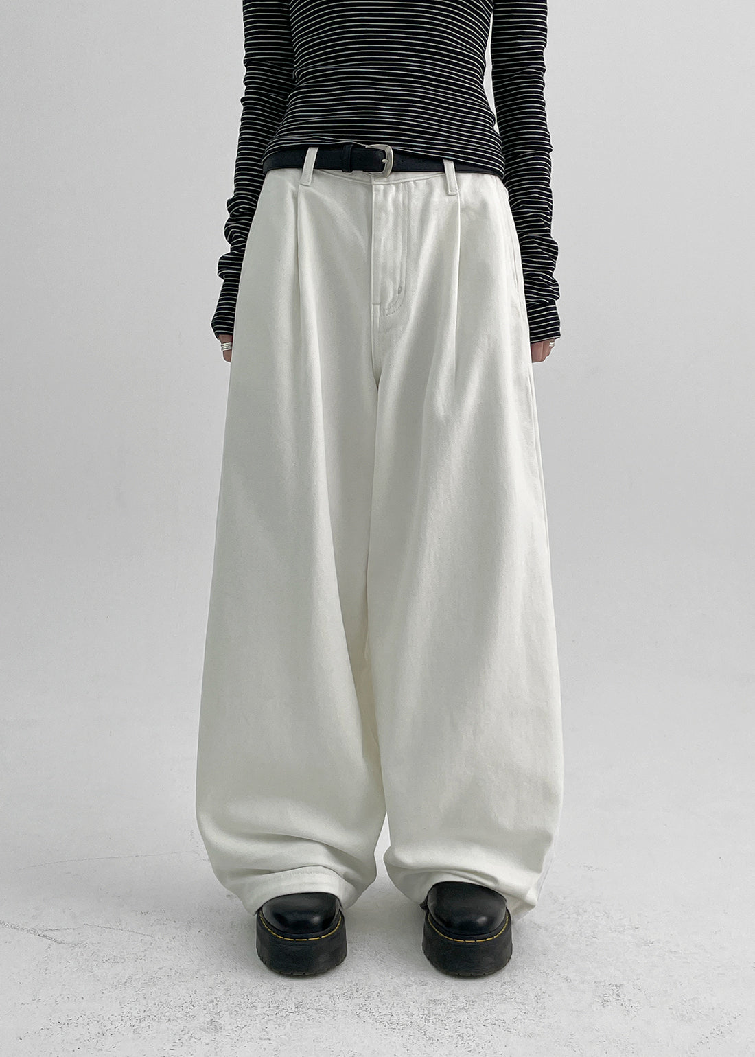 [WARM♨️] 韓國製造 One-Tuck Brushed Wide Cotton Pants / 2colors