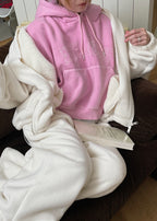 [WARM♨️] 韓國製造 Snowing Fleece 2-Way Zip-up Set / Ivory
