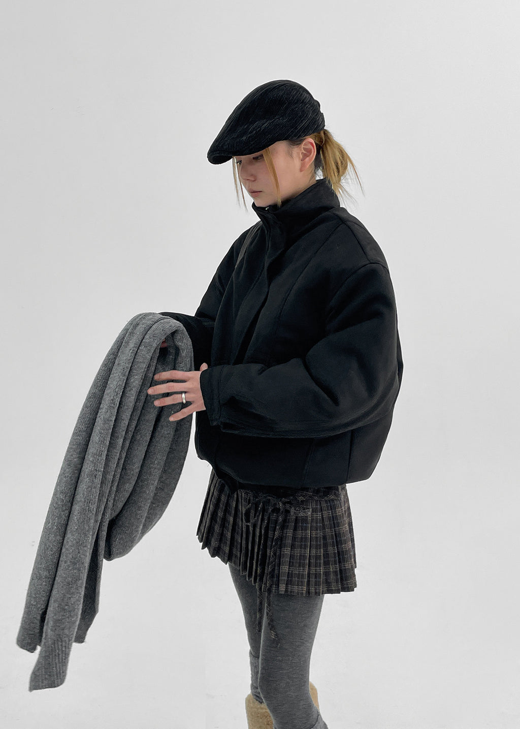 韓國製造 Mengster Knit Long Muffler (80% lambswool) / 4colors