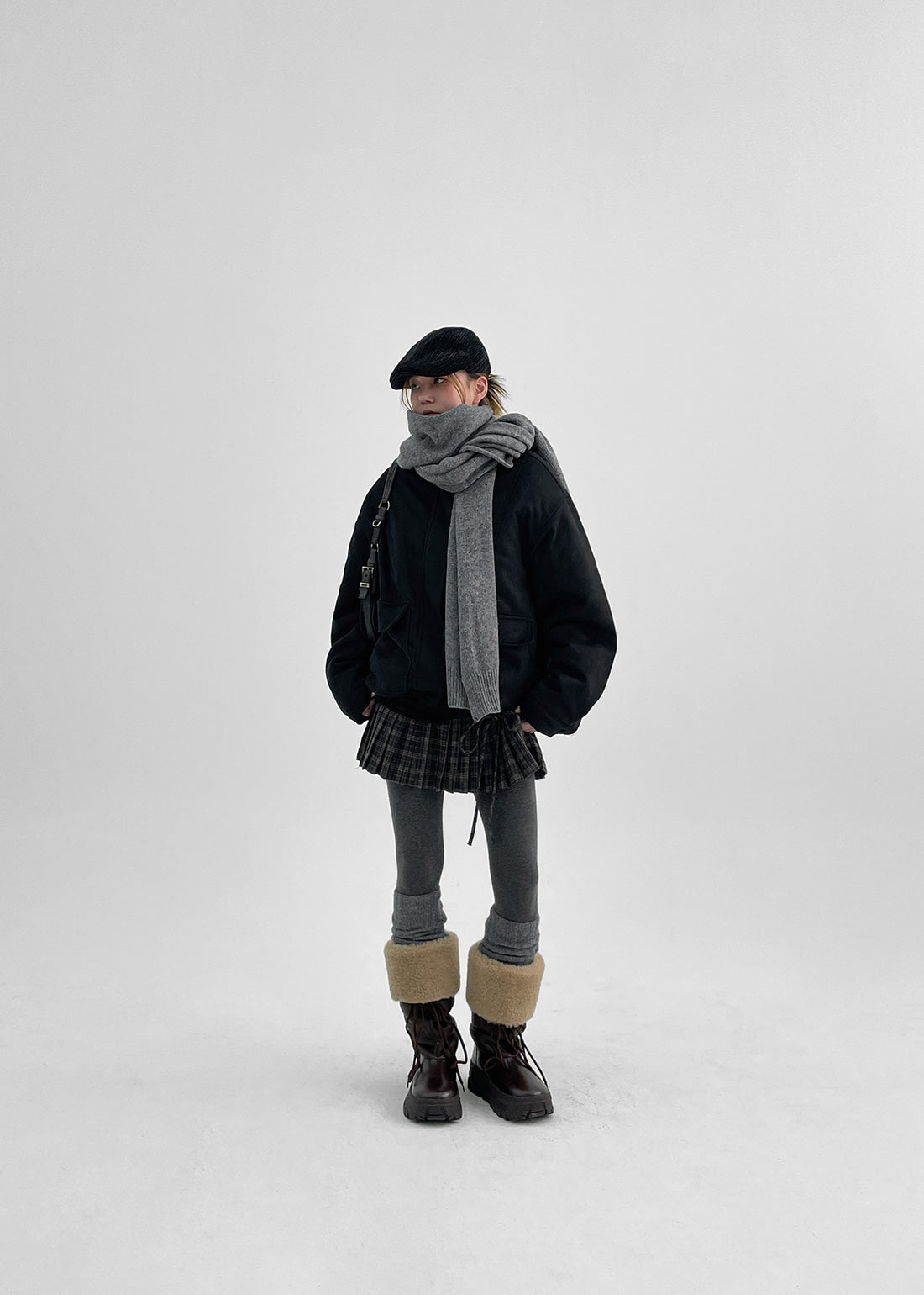 韓國製造 Mengster Knit Long Muffler (80% lambswool) / 4colors