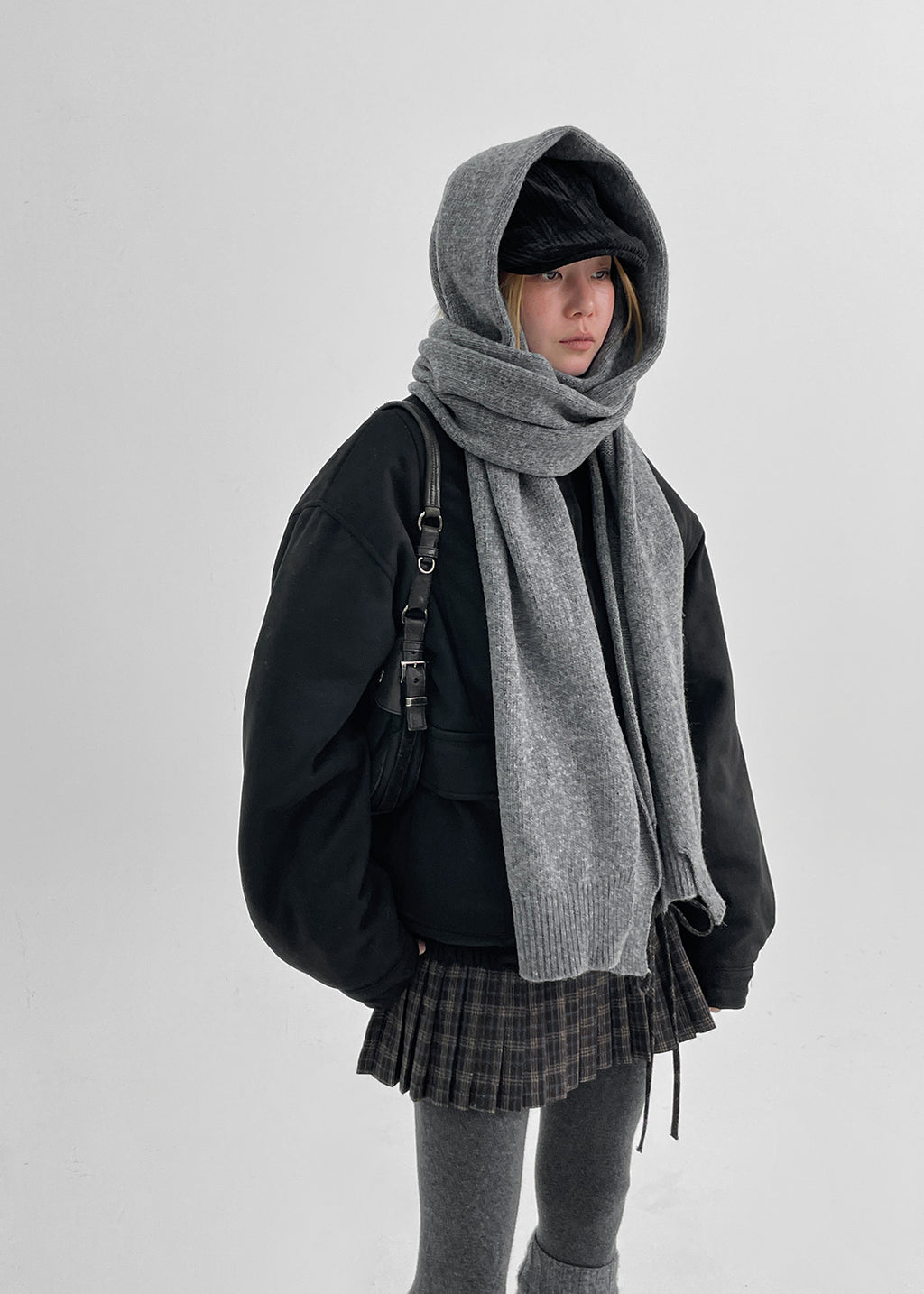 韓國製造 Mengster Knit Long Muffler (80% lambswool) / 4colors