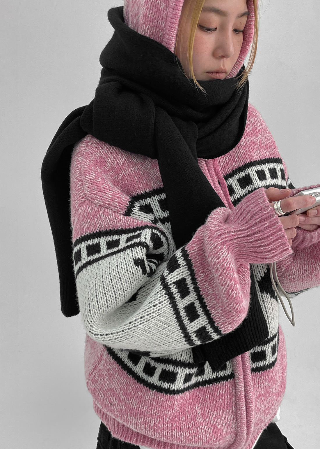 韓國製造 Mengster Knit Long Muffler (80% lambswool) / 4colors