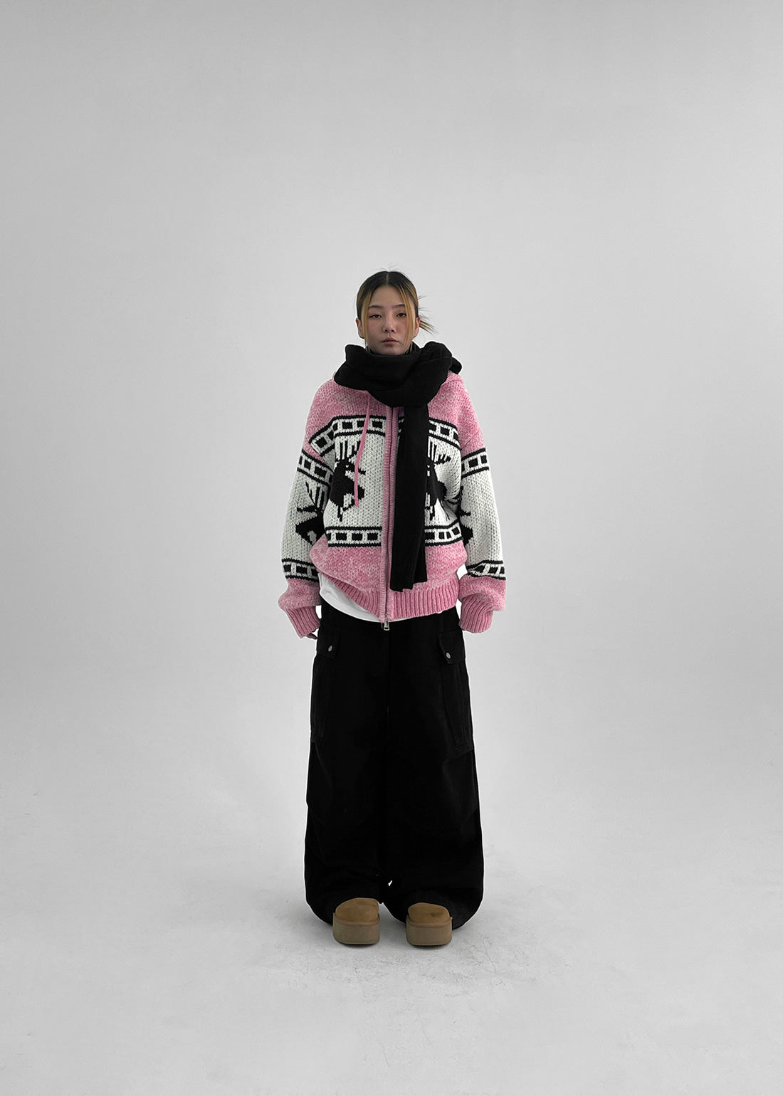 韓國製造 Mengster Knit Long Muffler (80% lambswool) / 4colors