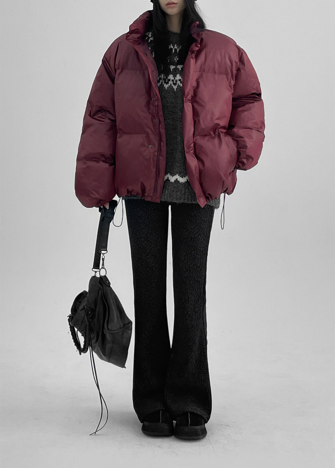 韓國製造 Leopard Slim Bootcut Banding Pants