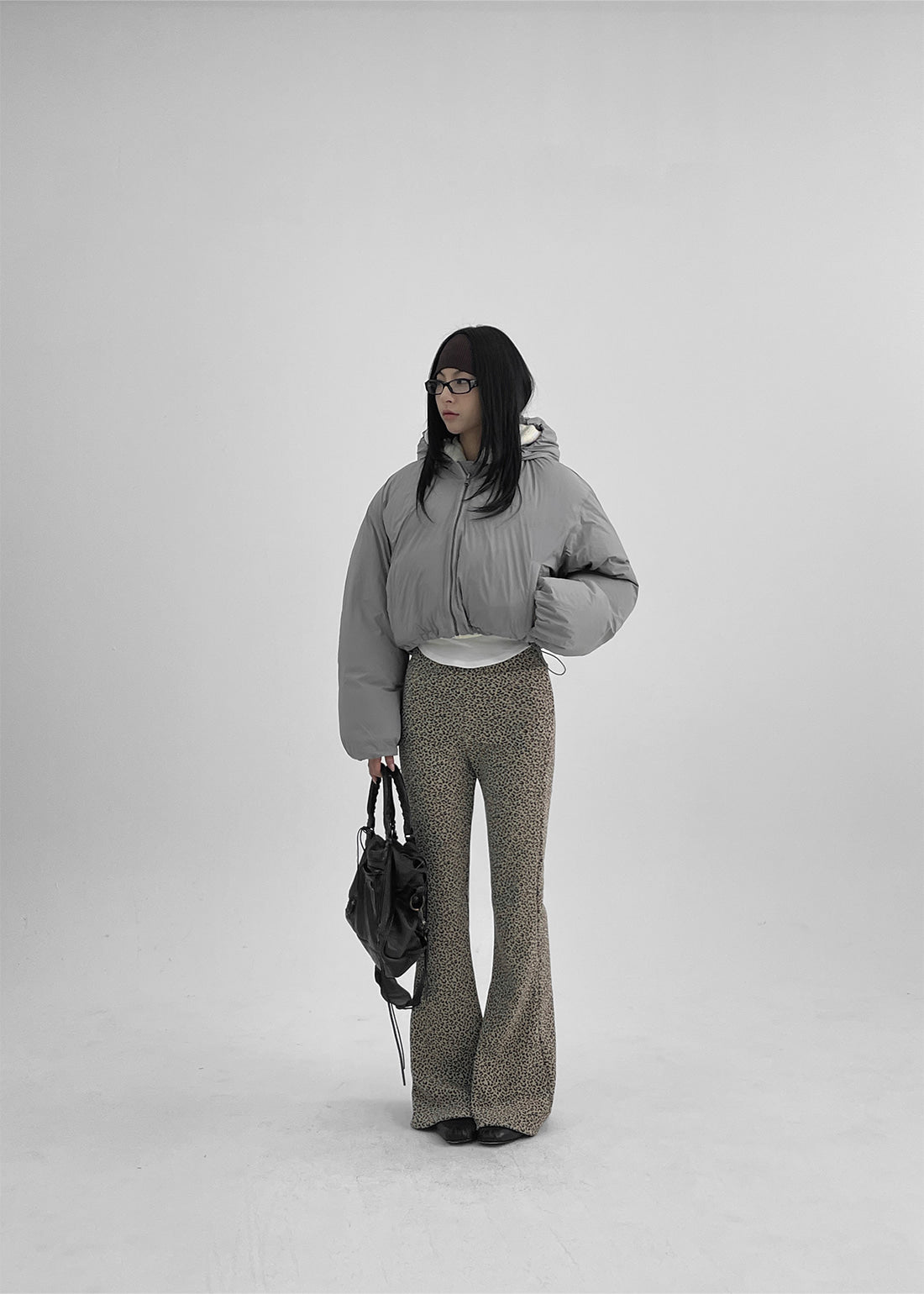 韓國製造 Leopard Slim Bootcut Banding Pants