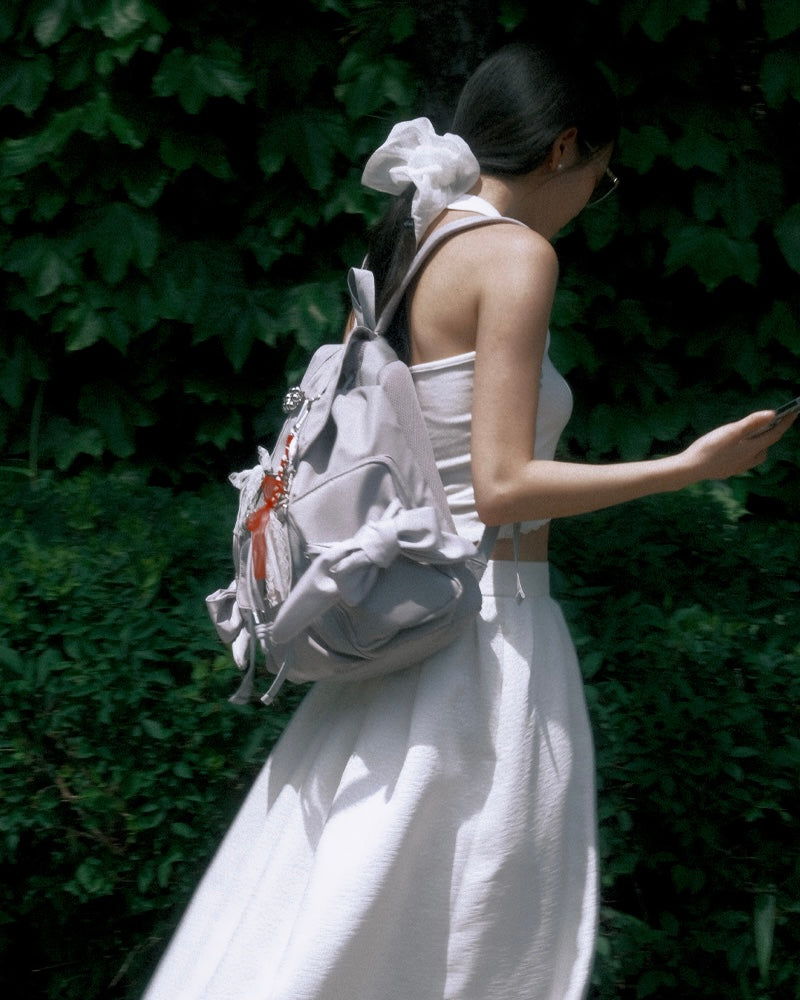 siweol Bow Backpack / Nylon Lavender