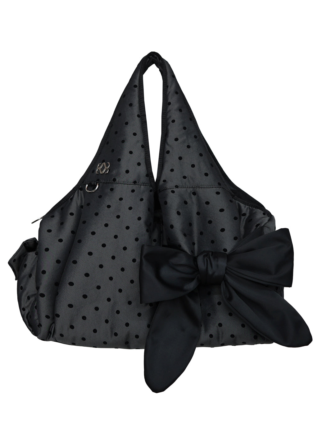 siweol Bow Shoulder Bag / Dot Black