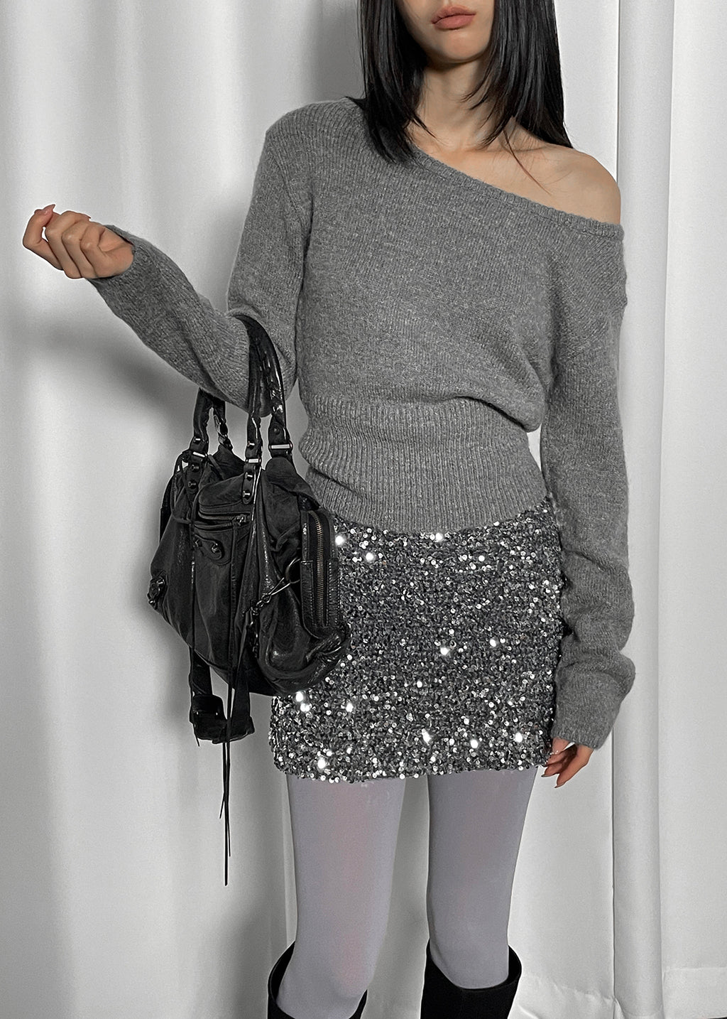 韓國製造 Mondrin Alpaca Off-Shoulder Knit / 3colors