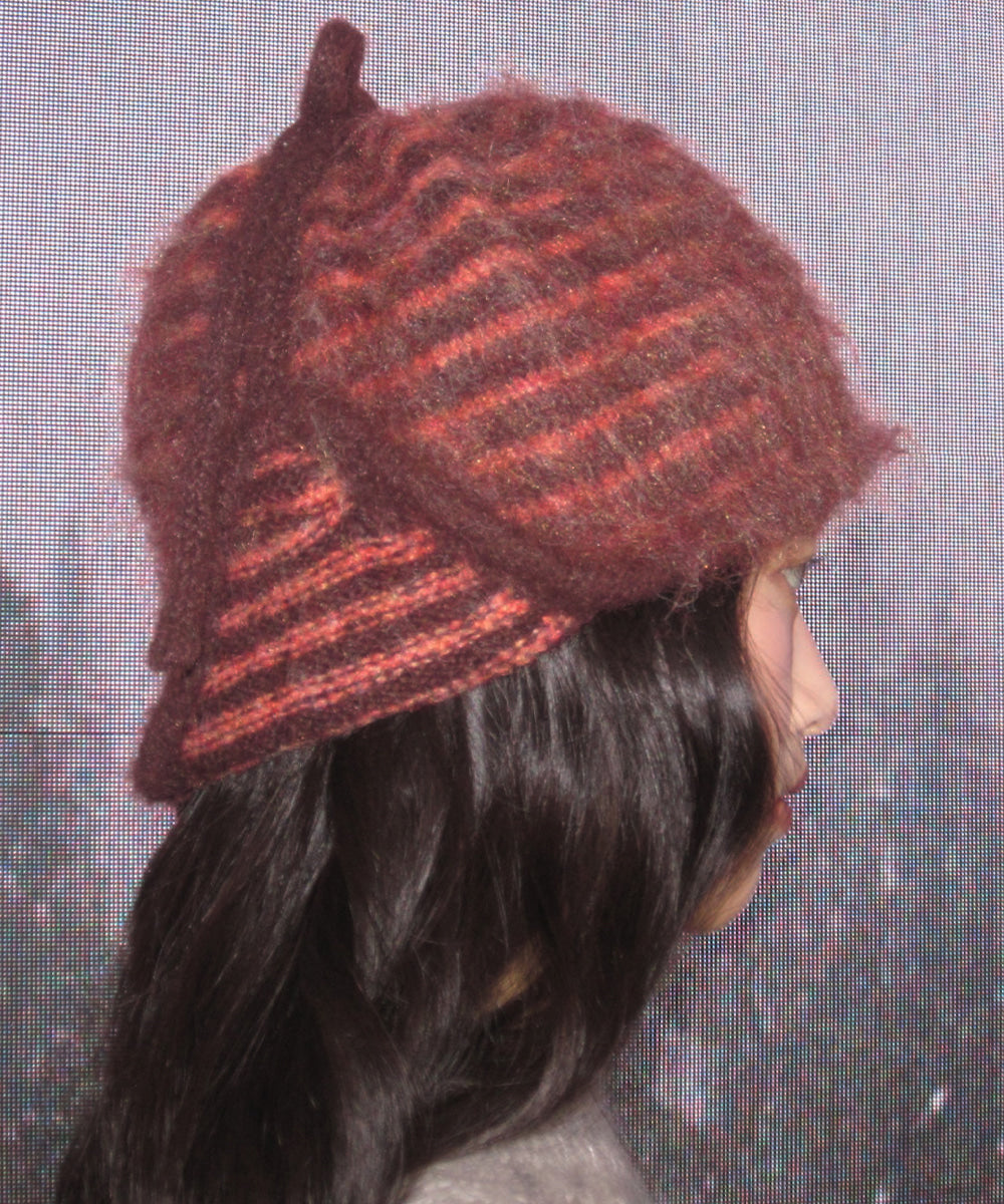 Rockfish Stripe Shaggy Knit Flap Cap / 4colors