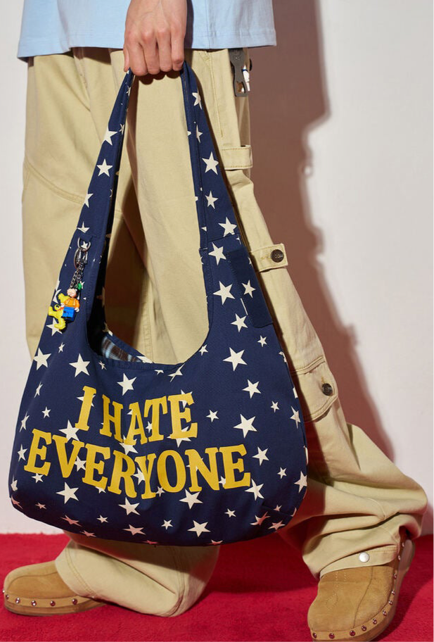 LSC REVERSIBLE STAR SHOULDER BAG (NAVY)