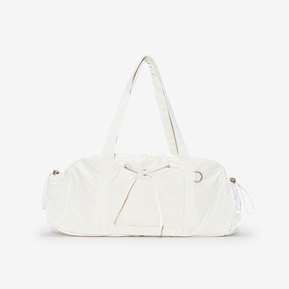 NB New Balance Glossy Ribbon Duffle Bag / White