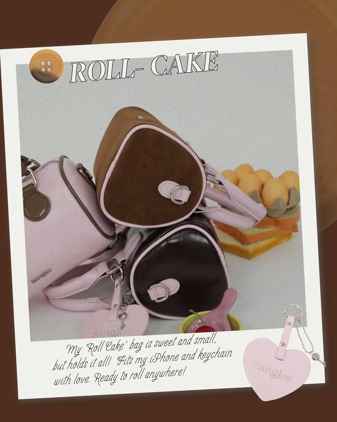 [香港現貨✨] Mini Roll-Cake Handbag / Crossbody Bag - 7colors