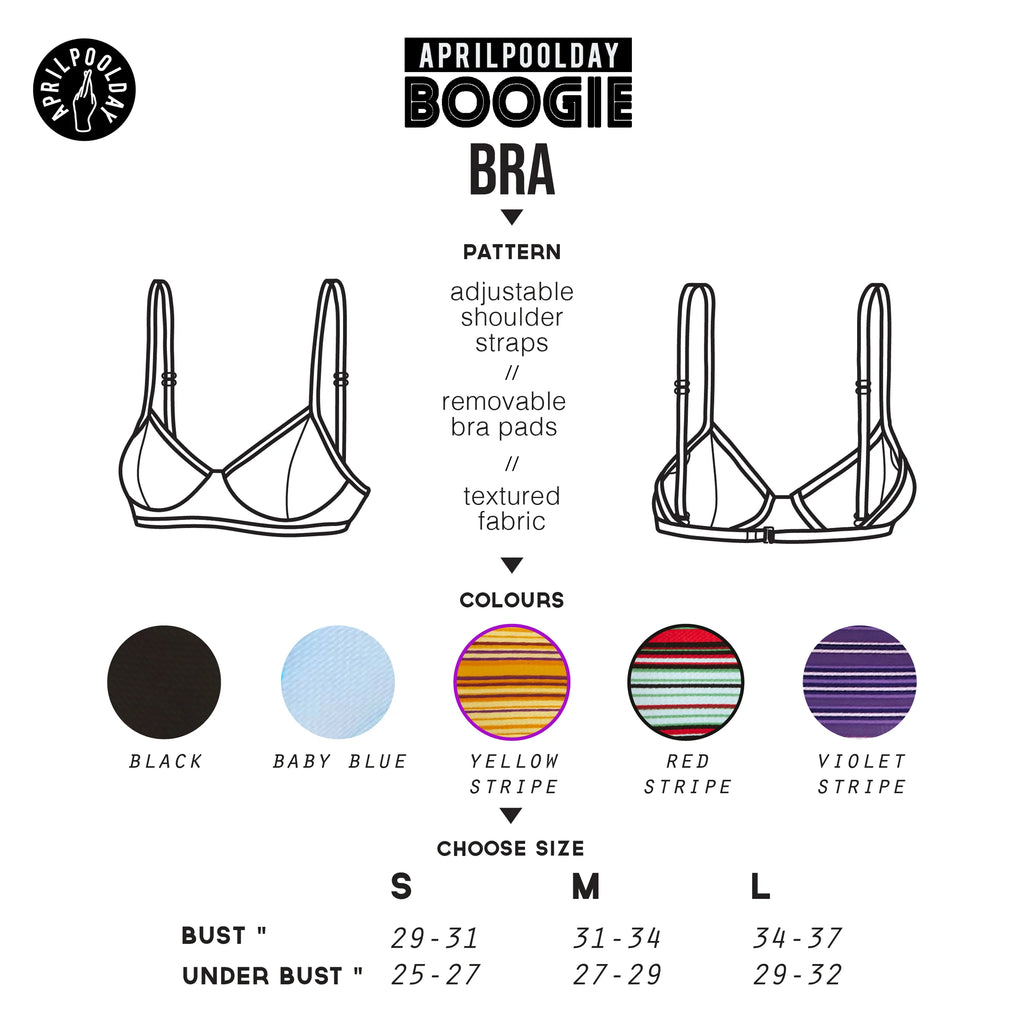 APRILPOOLDAY BOOGIE BRA SET / 4COLORS