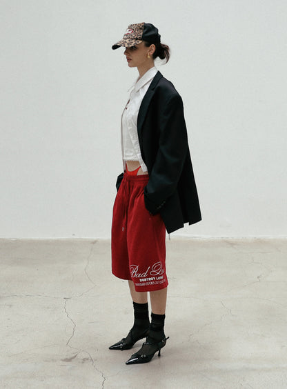 BADBLOOD Classic Logo Bermuda Pants / Red