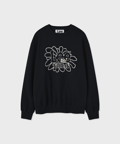 [Fallet x Lee] Sun Flower Sweatshirt / navy