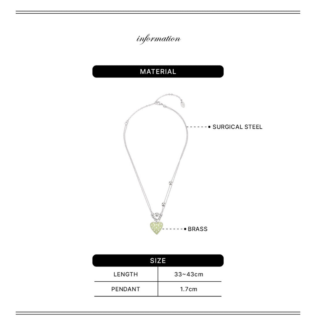 [NFF] Dot Heart Necklace-3colors