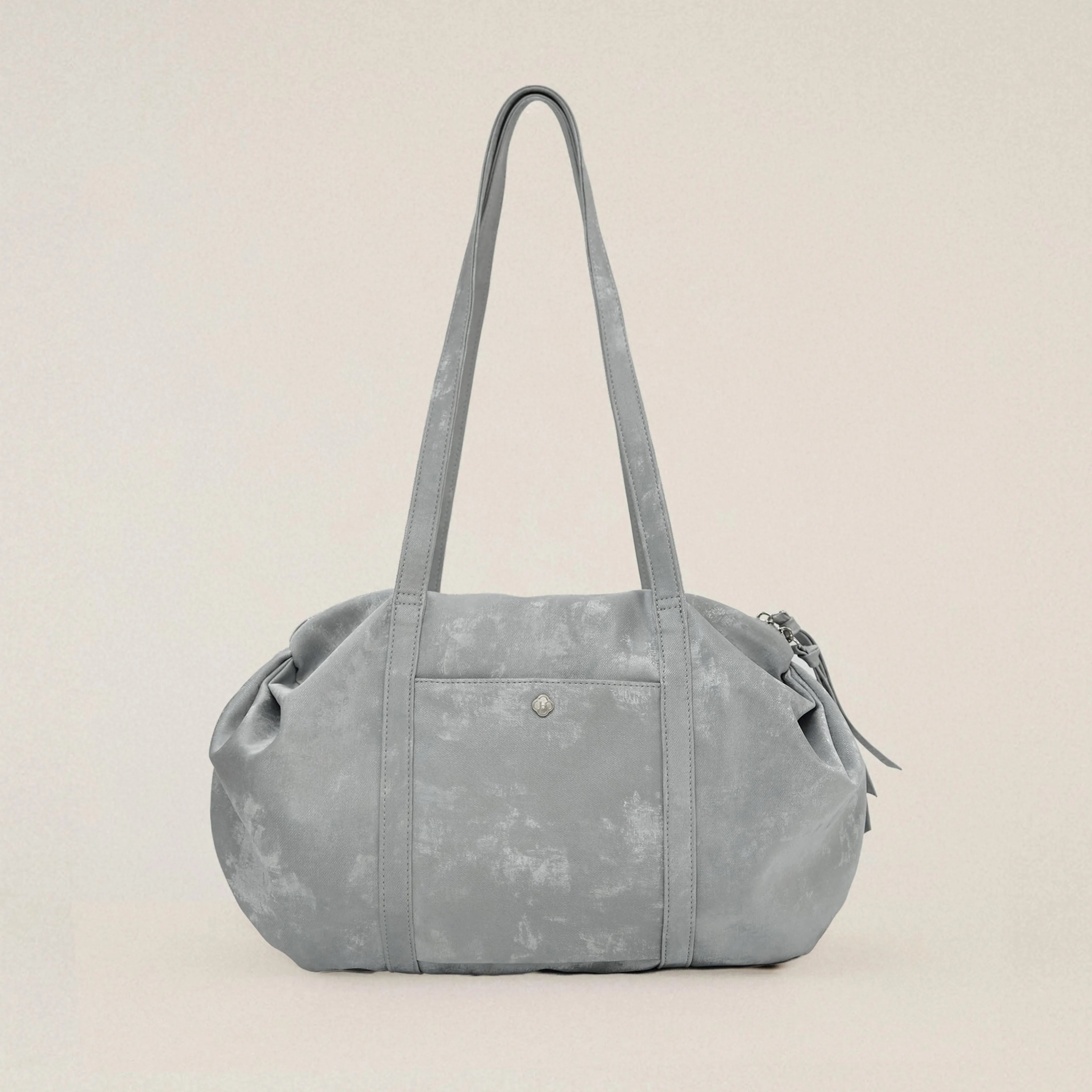 Heeari Aurora Shirring Duffel Bag - Glossy Grey