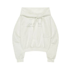 ILLIGO PURE BOW OFF SHOULDER SWEATSHIRT WHITE
