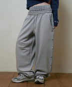 LSC LAYERED STAR STUD WIDE SWEAT PANT (GRAY)