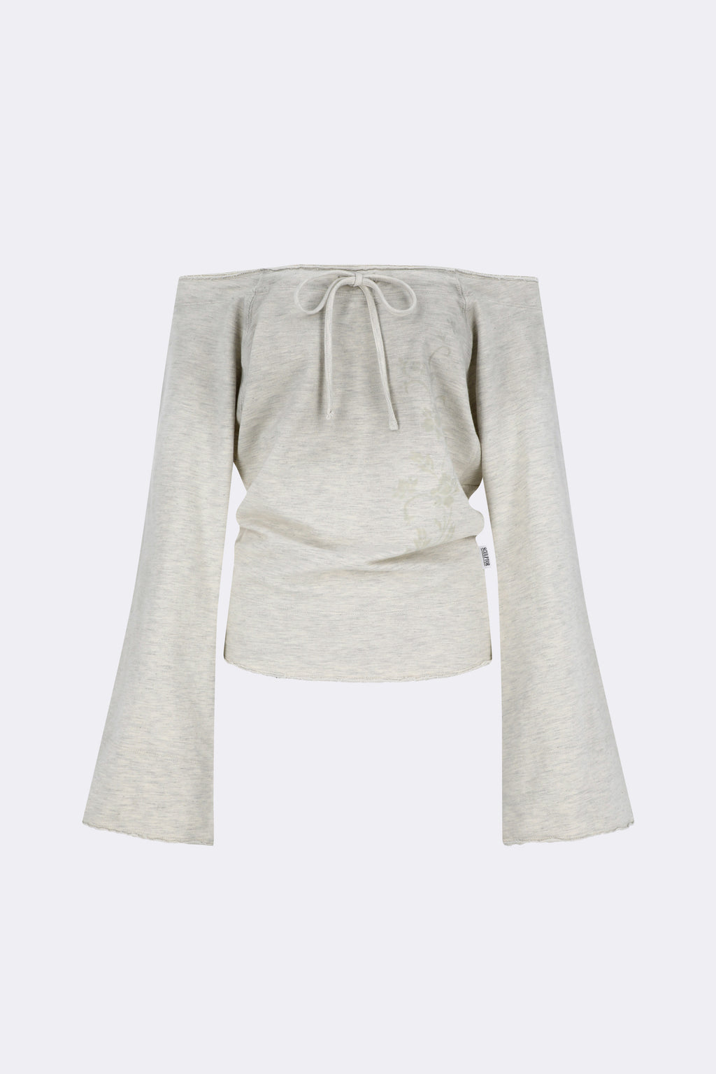Sculptor Wide Bell Sleeve Sweatshirt Oatmeal