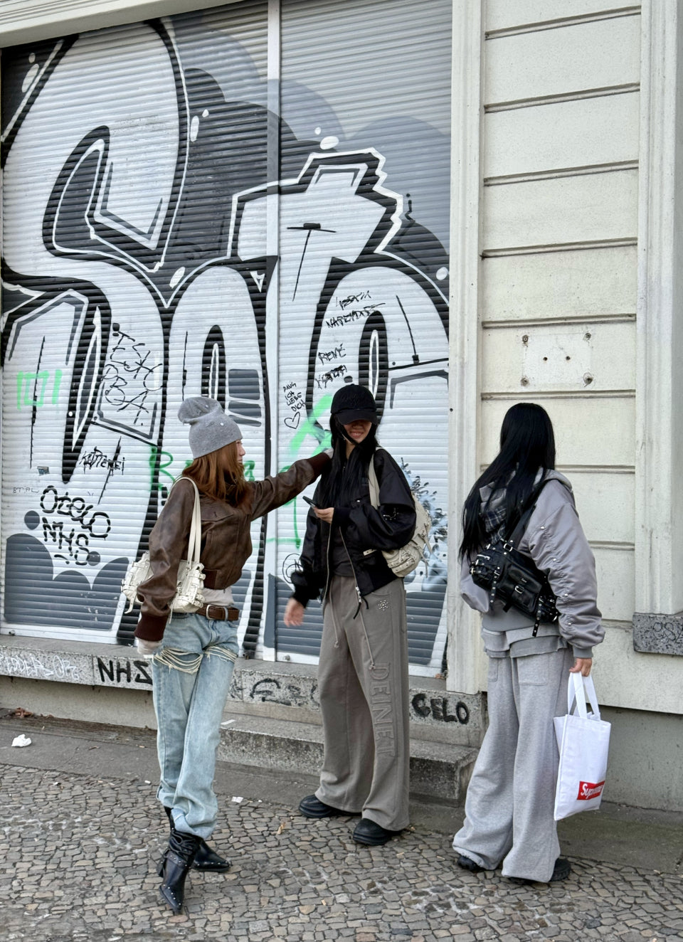 [DEINET] BELTED POCKET MINI SHOULDER BAG IN BLACK