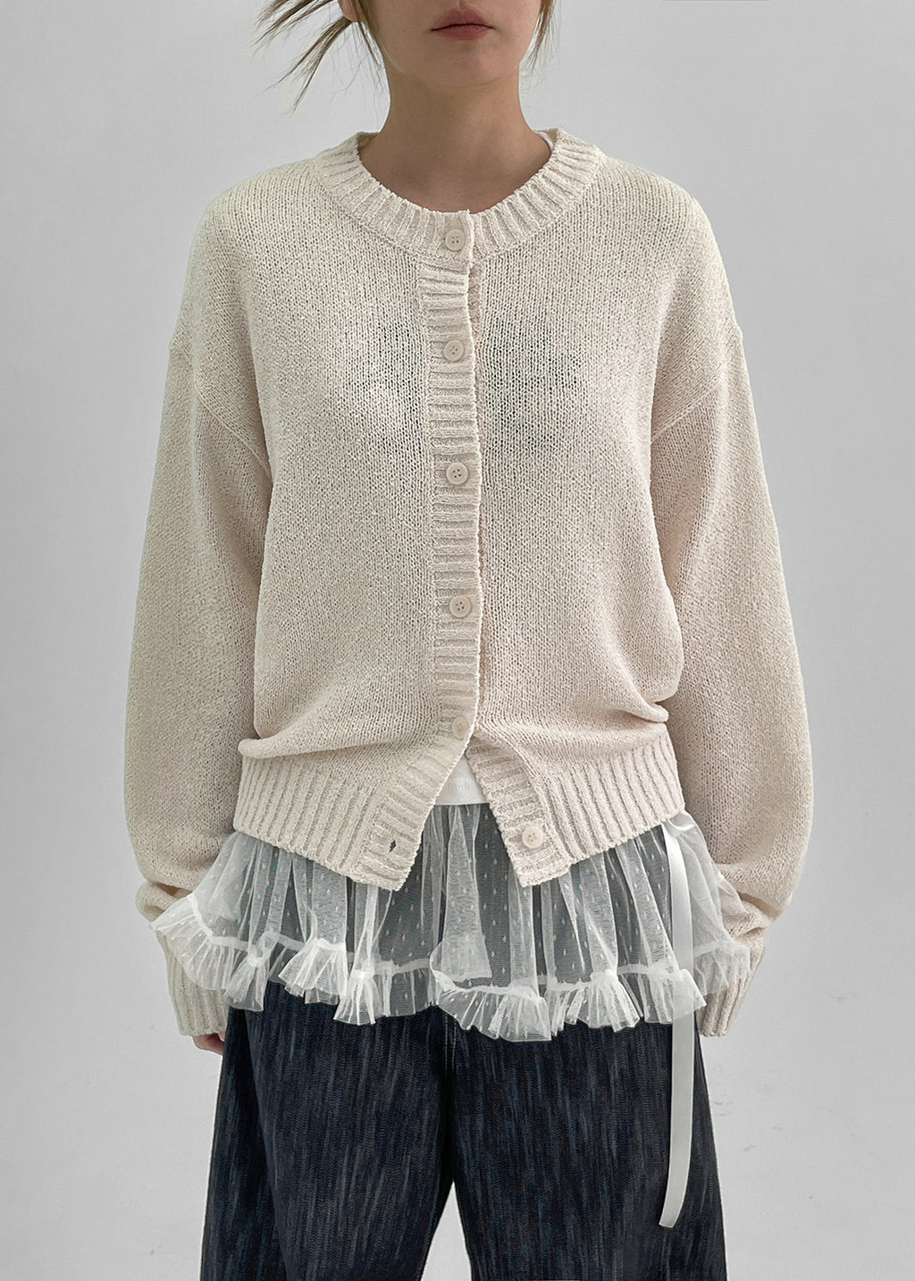 [韓國製造🇰🇷] BLACKUP Seasoned Bocashi Knit Cardigan / 2colors