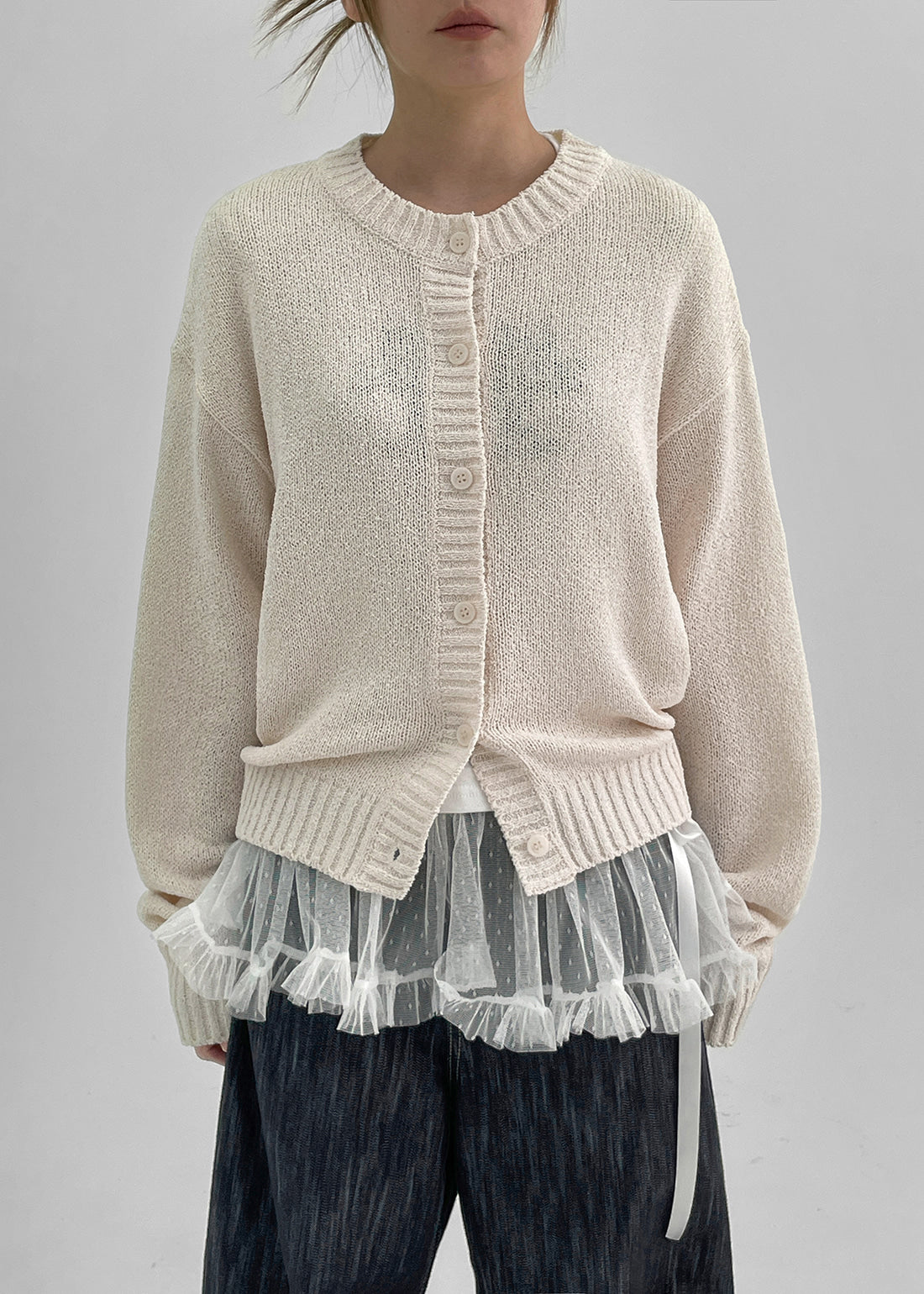 [韓國製造🇰🇷] BLACKUP Seasoned Bocashi Knit Cardigan / 2colors