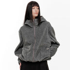 2000Archives TEDDY STUD FLEECE JACKET (GREY)