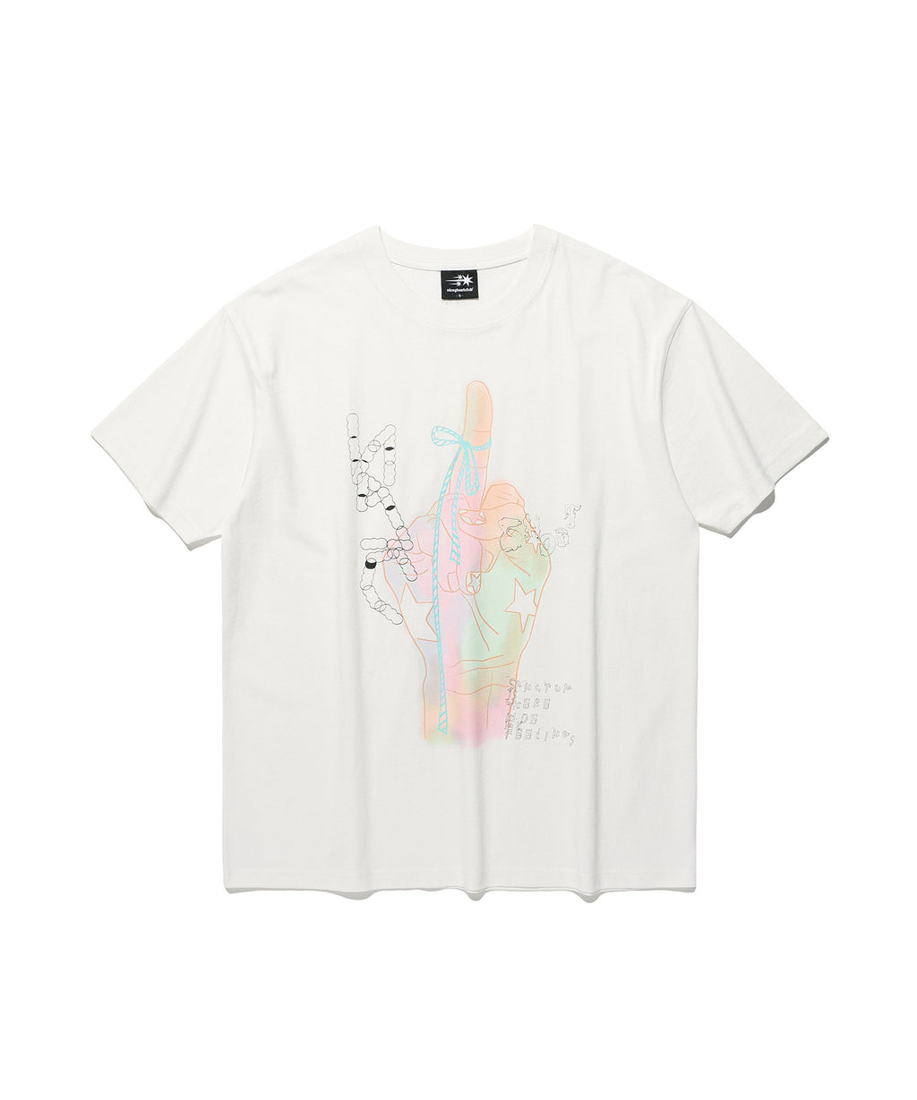 niceghostclub rainbow finger tee [2colors]