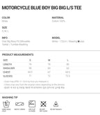 niceghostclub MOTORCYCLE BLUE BOY BIG BIG L/S TEE [WHITE]