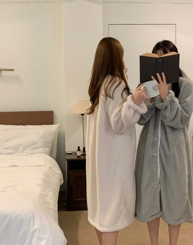 [韓國售出10,000+⭐️] J'eu Fluffy Lace Fleece Pajama Set 5colors