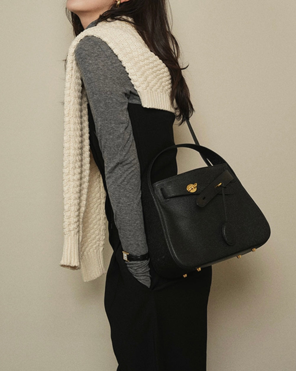 [100%牛皮] THE OFTN TILT BLACK GOLD/SILVER S/M