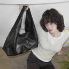 Heeari Margot Leather Quilted Shoulder Bag - Black