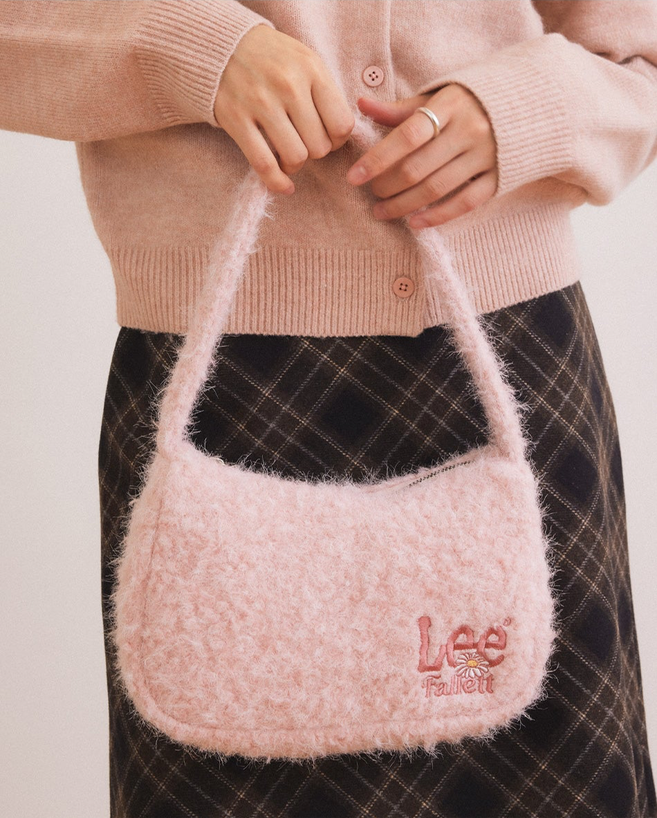 [Fallett x Lee] Sun Flower Logo Hobo Bag / pink