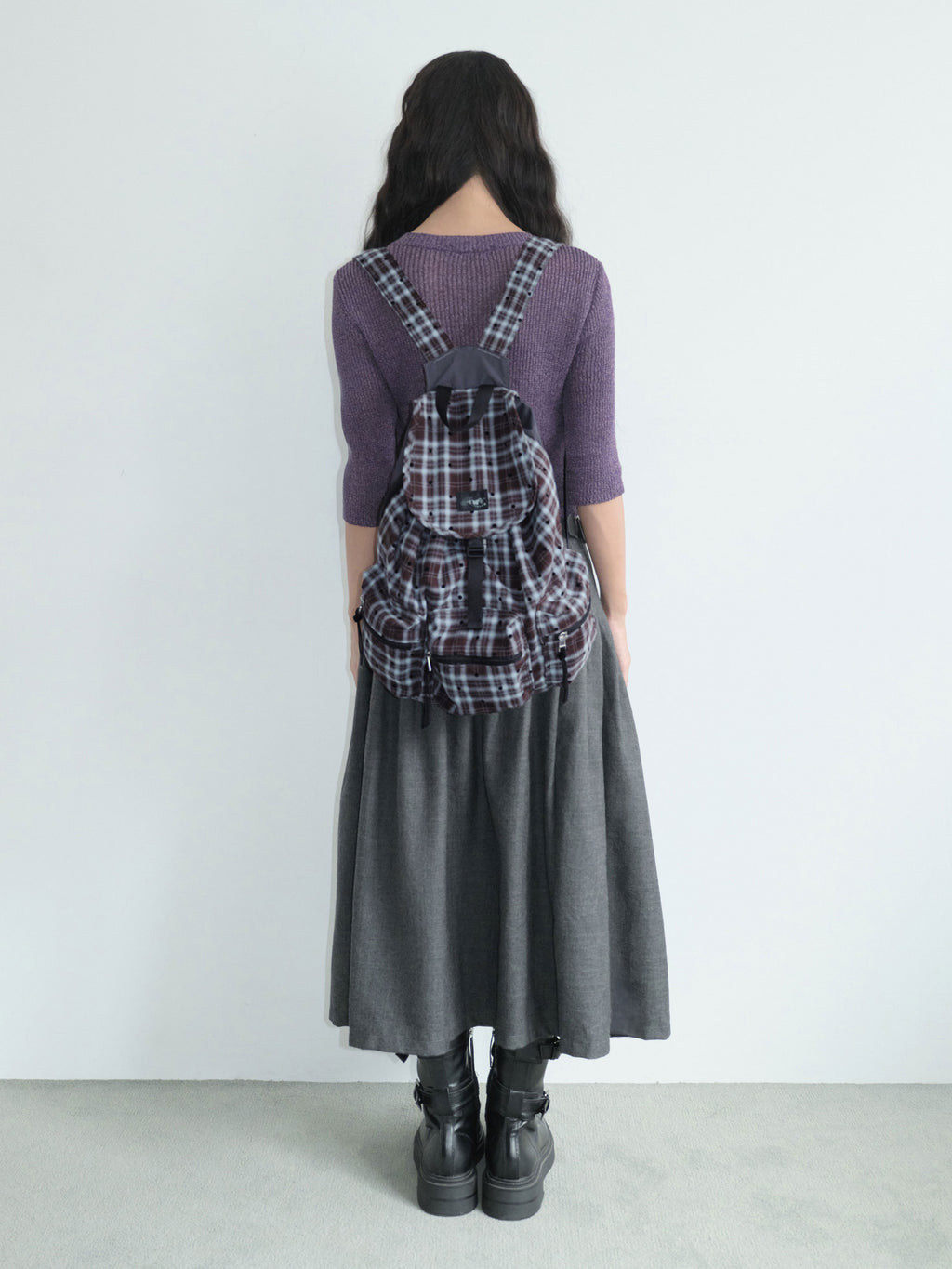 BERRY POCKET BACKPACK LARGE - DOT BROWN