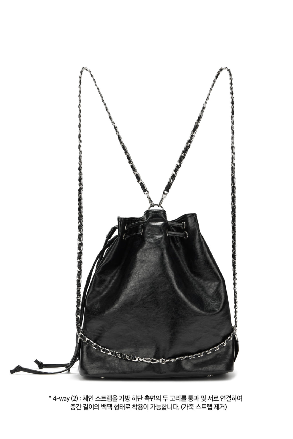 DEINET 5-WAY STUD POCKET MULTI BAG IN BLACK