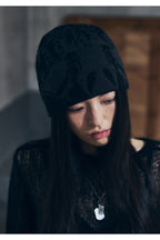 AAKAM Vintage Graphic Jacquard Beanie (Black)