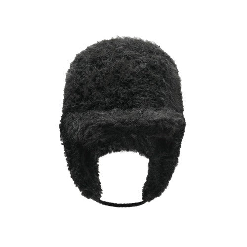 AWSOME NEEDS FUR TRAPPER CAP / FLUFFY BLACK