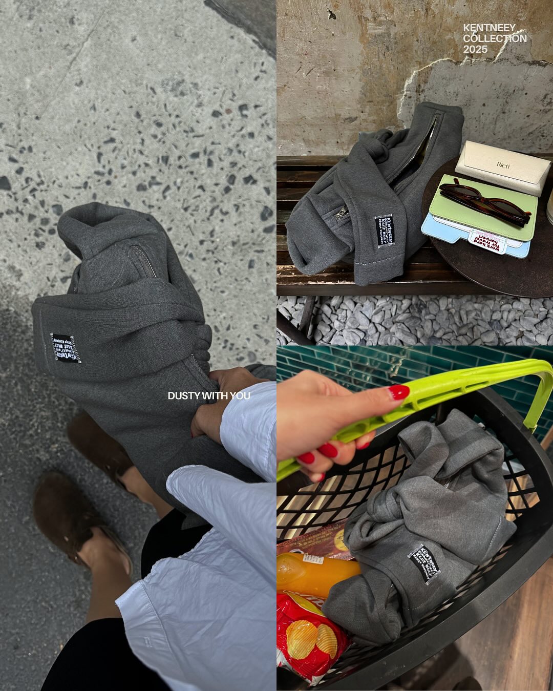 [香港現貨✨] [官方代理💣] KENTNEEY 3-WAY SWEATER DAILY WINDY BAG - DUSTY GREY