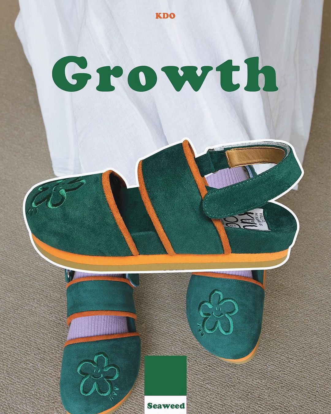 Flower Sandals🌻✨ - seaweed (Size 35~45 avilable)